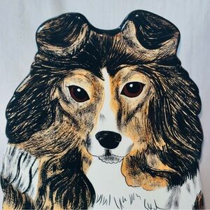 Nina Lyman Large Dog Vase Sheltie Shetland Sheepdog Collie Hard to Find Model